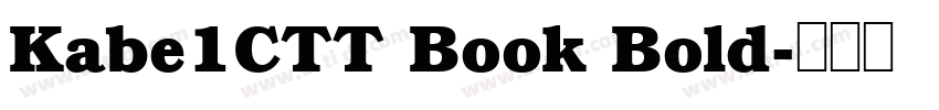 Kabe1CTT Book Bold字体转换